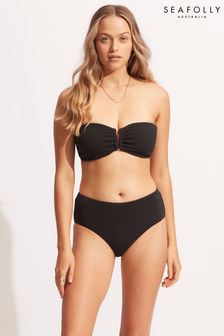 Seafolly Sea Dive DD “U” Tube Black Bikini Top (K80693) | ₪ 377