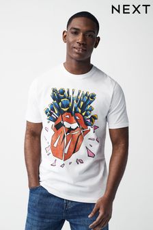 Biała Hackney Diamonds - Licencjonowana koszulka Rolling Stones (K80758) | 60 zł
