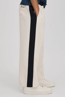 Pantalons tissés à rayures et cordon de serrage Reiss May (K80846) | €56