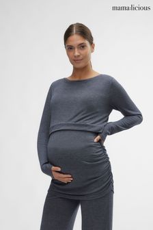 Mamalicious Grey Maternity Lightweight Knitted Jumper With Nursing Function (K80904) | 58 €