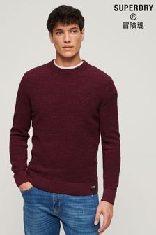 Superdry Red Textured Crew Knit Jumper (K81218) | TRY 2.040