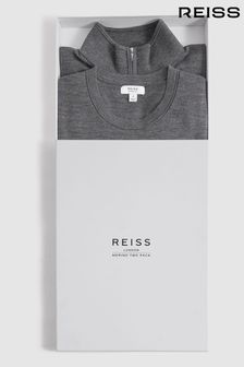 Умеренный серый - Набор из двух топов из шерсти и мериносовой шерсти Reiss 2 (K81454) | €271