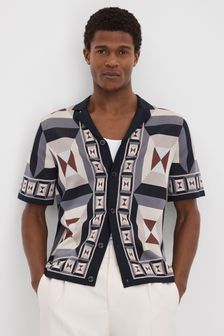 藍色繽紛 - Reiss Beresford針織古巴領襯衫 (K81459) | NT$7,680