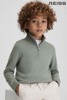 開心果綠 - Reiss Blackhall羊毛半拉鍊高領套衫 (K81521) | NT$2,280