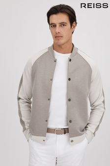 灰褐色/白色 - Reiss Pelham拼色平織短夾克 (K81547) | HK$1,841