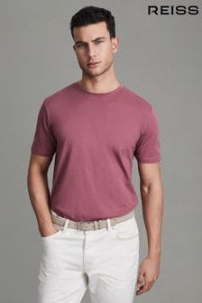 Розовый - Меланжевая футболка с Вырез под горло Reiss Bless (K81601) | €43