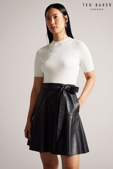 Ted Baker Black Short Sleeve Oliyia A-Line Mini Dress (K81721) | €279