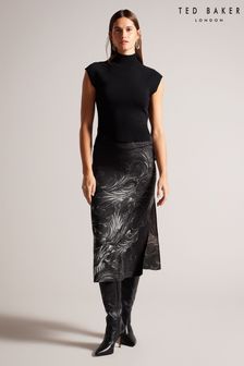 Ted Baker Black Hewiet Sleeveless Straight Shirt Dress (K81723) | OMR101