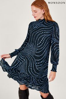 Monsoon Black Spot Ophelia Dress (K81769) | €99