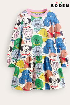 Boden Pink Dog Printed Sweatshirt Dress (K81896) | CA$68 - CA$79
