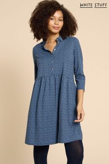 Синий - Трикотажное платье-рубашка White Stuff Everly (K81898) | €31