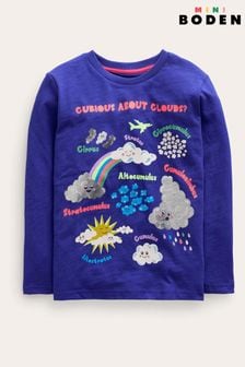 Boden Blue Printed Educational Cloud T-Shirt (K81905) | kr221 - kr247