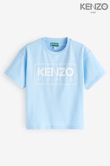 KENZO KIDS Blue Paris Logo Short Sleeved T-Shirt