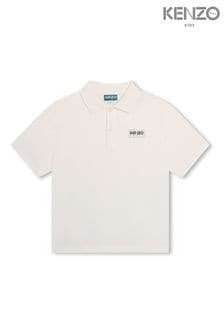 KENZO KIDS White Short Sleeve Logo Polo Shirt (K81984) | OMR42 - OMR52