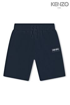 Pantaloni scurți cu logo Kenzo Kids Albastru Jerseu (K81987) | 3 LEI - 403 LEI