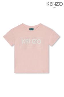 Camiseta rosa de manga corta con logo de Kenzo Kids (K81988) | 74 € - 88 €