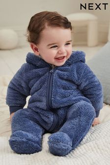 Marineblau - Baby Cosy Fleece All-in-one (0mths-2yrs) (K82066) | 28 € - 31 €