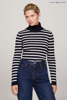 Tommy Hilfiger Blue Cable Knit Sweater (K82131) | OMR72