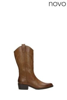 Novo Brown Laci Western Calf Boots (K82161) | 75 €