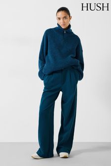 Green - Hush Theo Tailored Jersey Trousers (K82202) | kr1 260