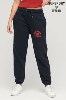 Albastru negru - Pantaloni de sport cu logo Superdry Athletic College (K82338) | 401 LEI