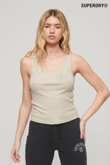 SUPERDRY Nude Athletic Essential Ribbed Vest Top (K82343) | AED111