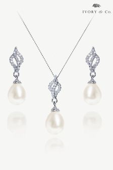 Ivory & Co Lisbon Crystal And Pearl Romantic Set