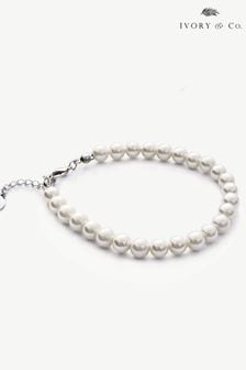 Ivory & Co Silver Manila And Pearl Classic Bracelet (K82733) | kr820