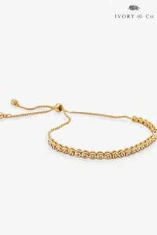 Ivory & Co Gold Tivoli Crystal Delicate Toggle Bracelet (K82757) | AED222
