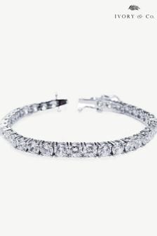 Ivory & Co Silver Imperial Crystal Tennis Bracelet (K82766) | KRW128,100