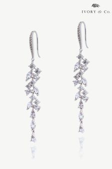 Ivory & Co Sandringham Crystal Cluster Drop Earring
