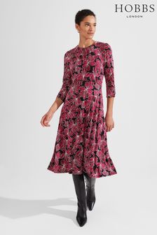 Hobbs Pink Mabel Jersey Dress (K82881) | AED494