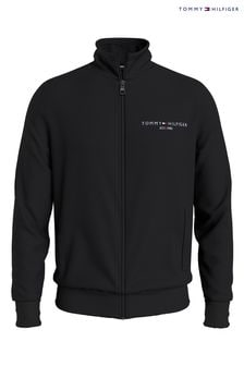 Tommy Hilfiger Logo Zip Thru Black Sweatshirt (K83009) | €159