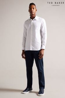 أبيض - Ted Baker Ildaton Bistretch Herringbone Shirt (K83068) | 478 ر.س