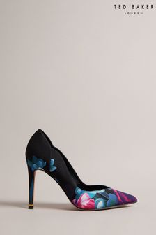 Ted Baker Orlas Black Printed Satin 103mm Court Shoes