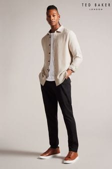 Ted Baker Cream Lightweight Narni Twill Flannel Shirt (K83112) | SGD 155