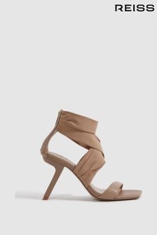 Reiss Nude Remi Wrap Front Angled Heels (K83118) | €286