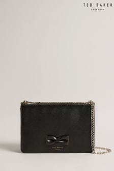 Črna - Ted Baker Bow Detail Baeleen Leather Cross-body Bag (K83155) | €148