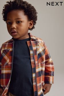 Orange Check Long Sleeve Check 100% Cotton Shirt (3mths-7yrs) (K83320) | $26 - $29