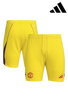 adidas Yellow Manchester United Goalkeeper Shorts 2023-24 (K83358) | SGD 74
