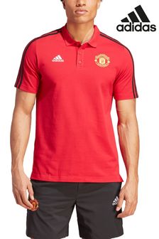 adidas Manchester United DNA 3 Stripe Polo Shirt