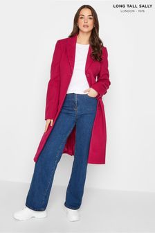 Розовый - Long Tall Sally пальто миди в строгом стиле (K83369) | €113