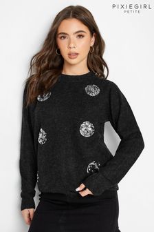 Pikčast pulover z bleščicami Pixiegirl Petite (K83877) | €38
