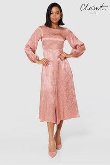 Closet London Pink Twist Pencil Dress (K83957) | $187