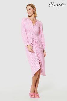 Closet London Pink Pencil Shirt Dress (K84034) | AED360