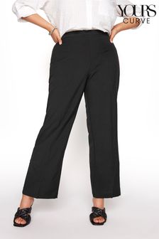 Yours Curve Elasticated Stretch Straight Leg Trousers