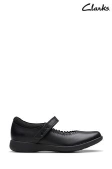 Clarks Black Leather Etch Pure K Shoes (K84248) | €55 - €58