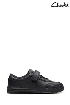 Clarks Black Leather Urban Bright K Shoes (K84277) | kr571 - kr597