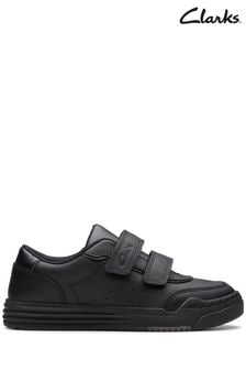 Clarks Black Leather Urban Solo K Shoes (K84282) | €59