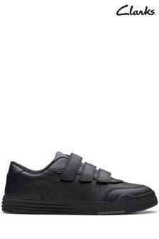 Clarks Black Leather Urban Sky O Shoes (K84285) | €72 - €74